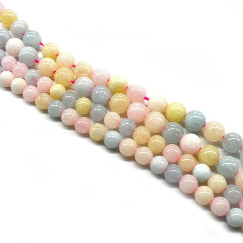 Morganite loose beads crystal agate DIY hand-woven materials