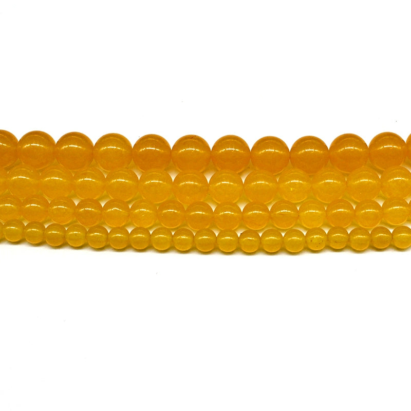 Yellow chalcedony loose beads semi-finished DIY handmade crystal beads