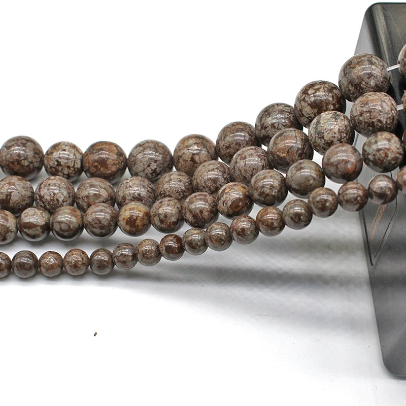 Natural snowflake stone loose beads diy hand-woven crystal material