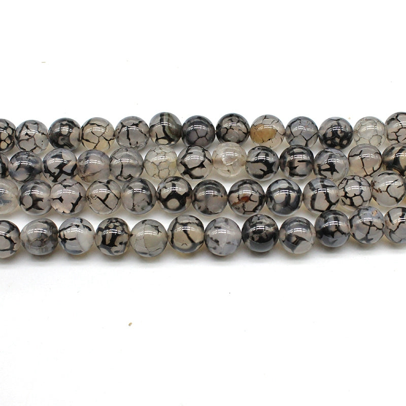 Black dragon stone loose beads round beads DIY hand-woven beads