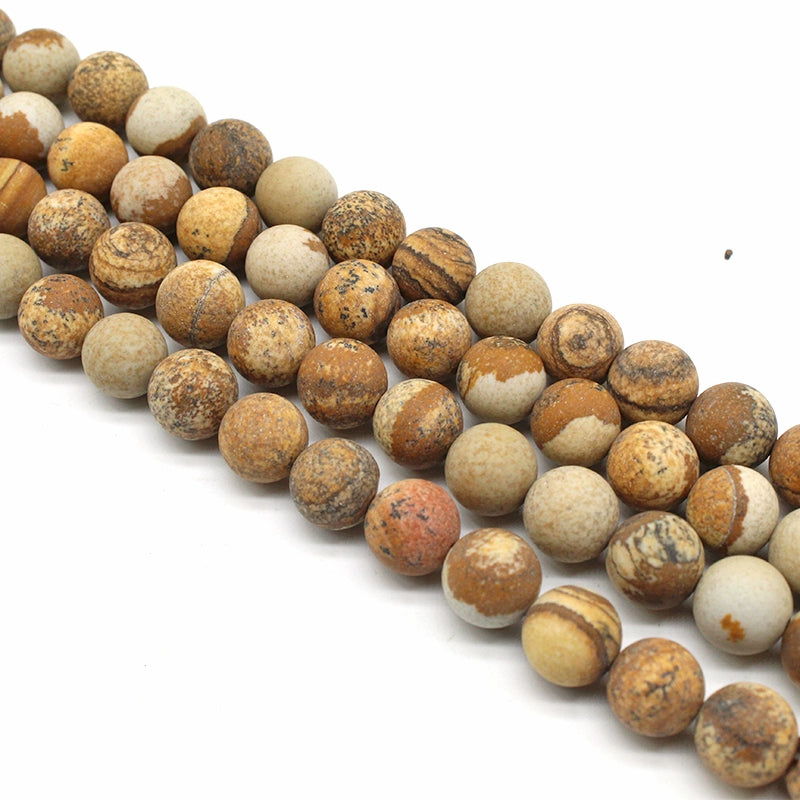 Frosted matte picture stone loose crystal beads for DIY hand-woven materials
