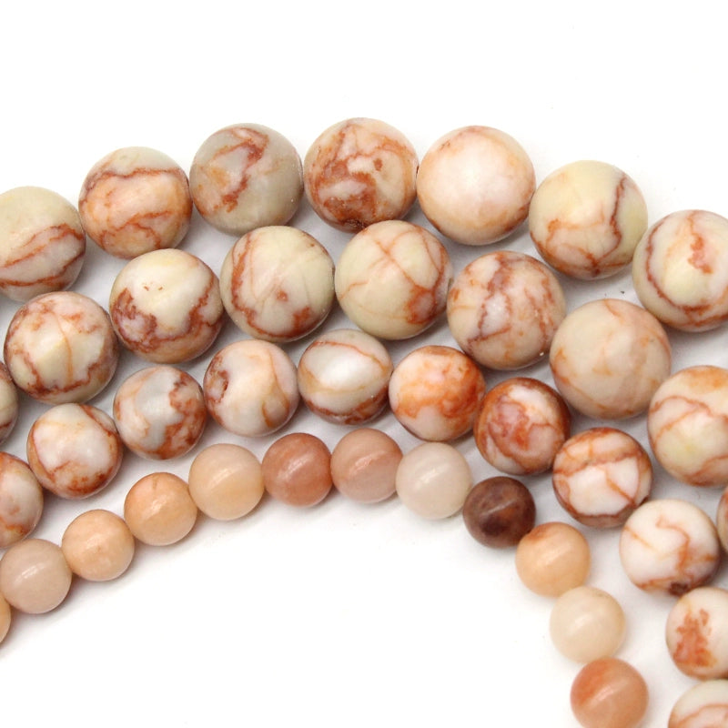 Red network stone loose beads diy hand-woven crystal material