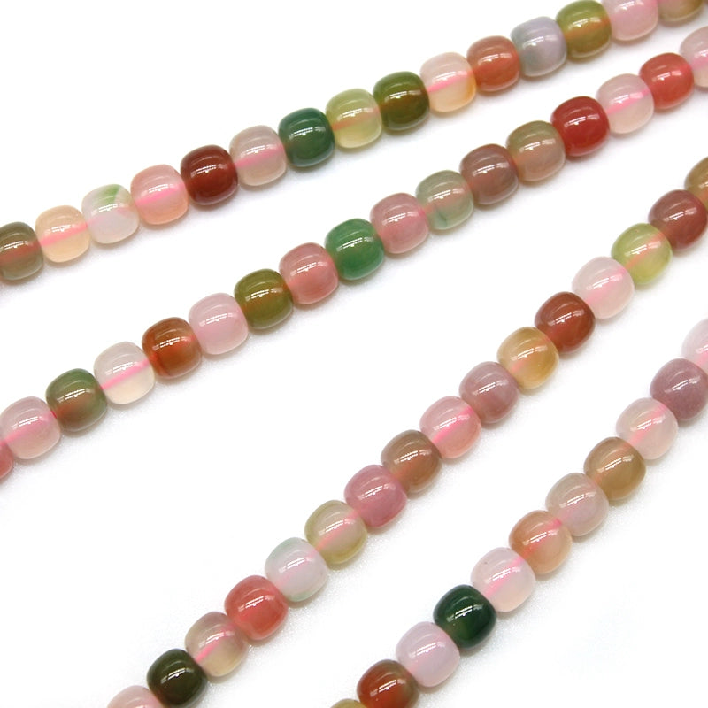 Yanyuan agate 6*7mm old type bead barrel bead DIY jewelry accessories