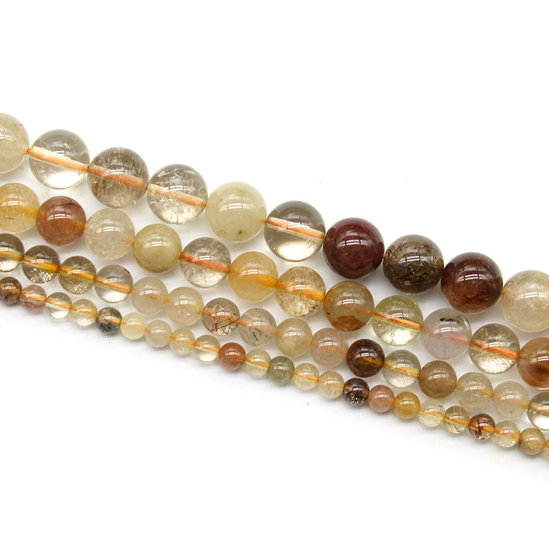 Natural stone color hair crystal gold wire crystal loose beads diy hand-woven bracelet