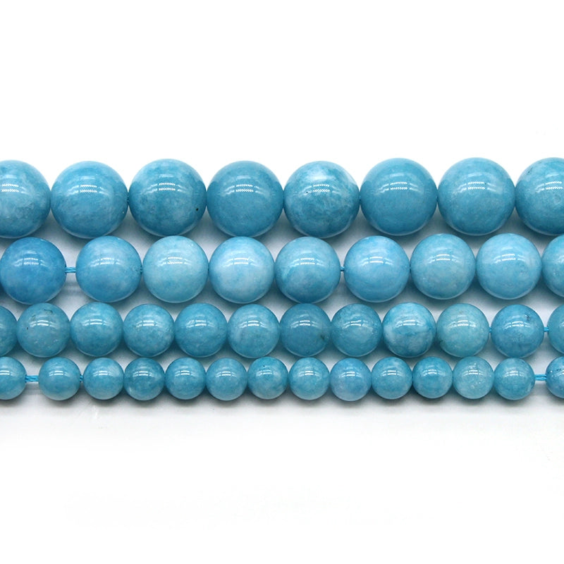 Blue aquamarine scattered beads diy hand-woven crystal