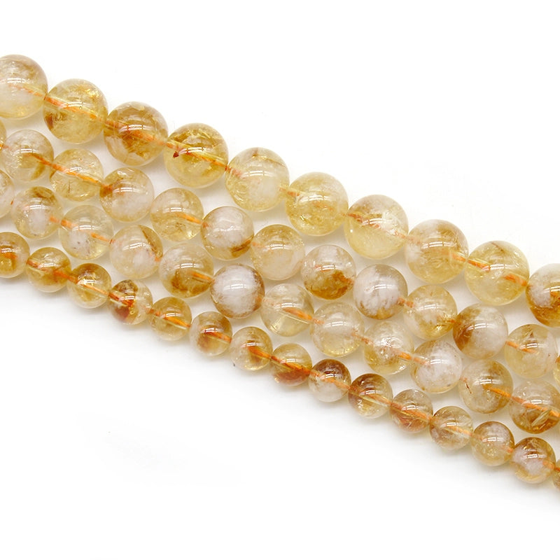 Natural stone yellow tower crystal beads necklace semi-finished product