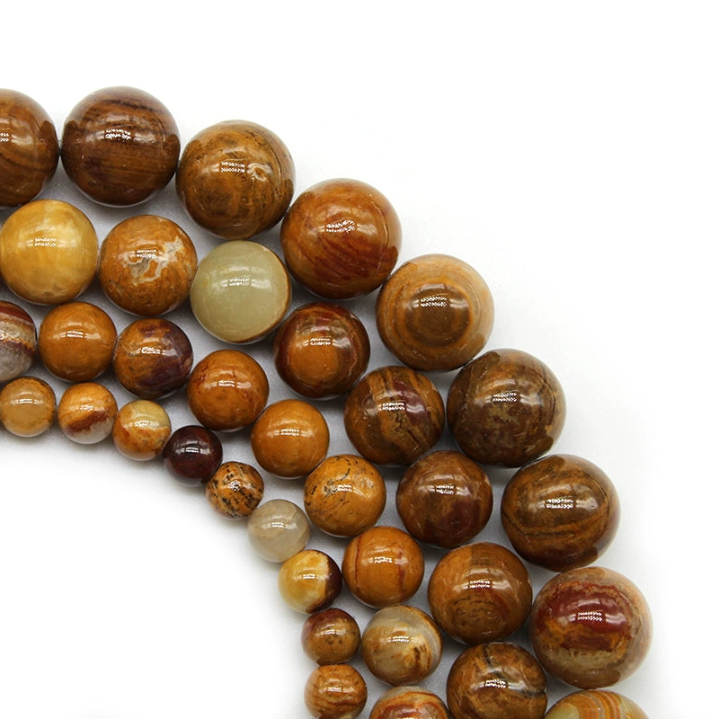 Yellow stone loose beads round beads necklace earring accessories