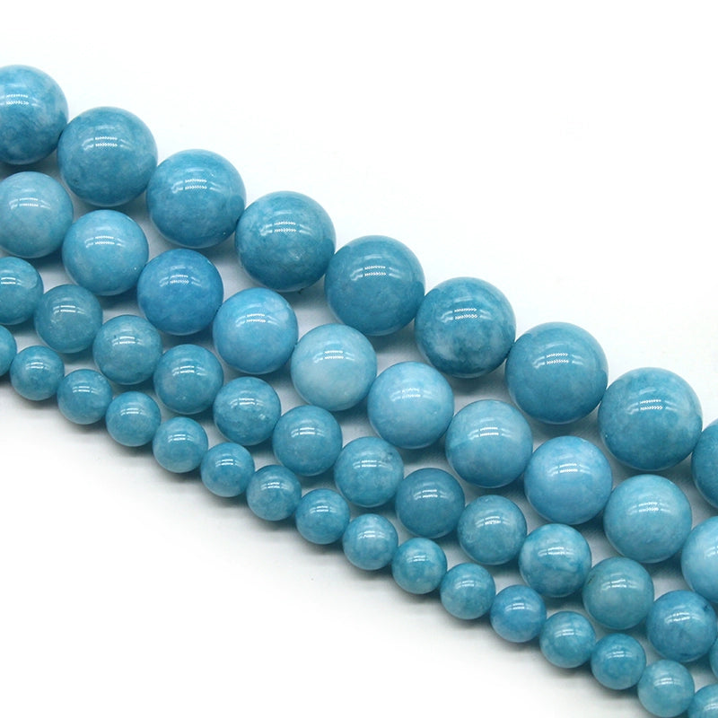 Blue aquamarine scattered beads diy hand-woven crystal