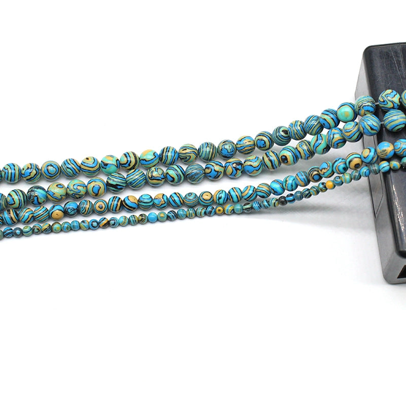 Synthetic flower peacock agate loose beads diy hand-woven material