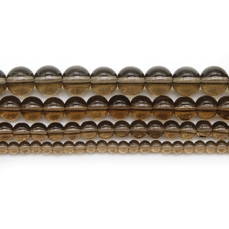 Brown glass loose beads round beads DIY hand-woven