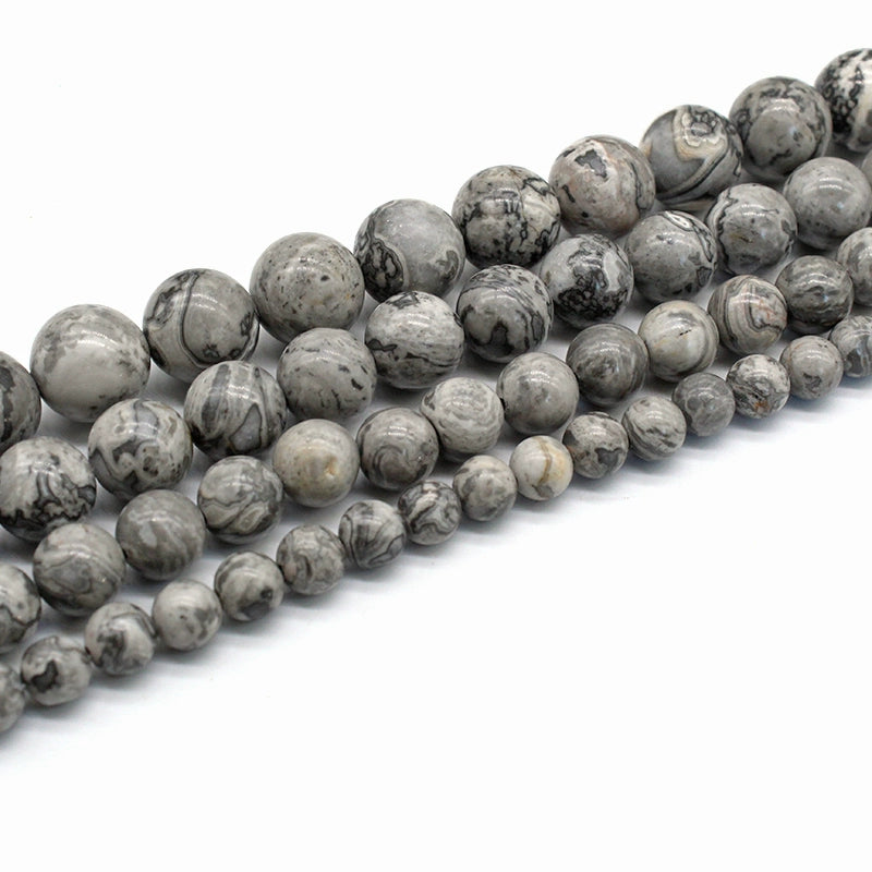 Map stone loose beads DIY hand-woven material