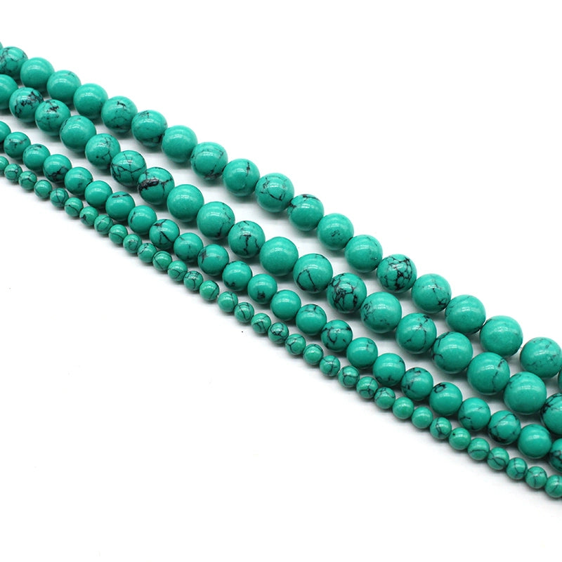 Synthetic turquoise loose beads round beads DIY hand-woven materials