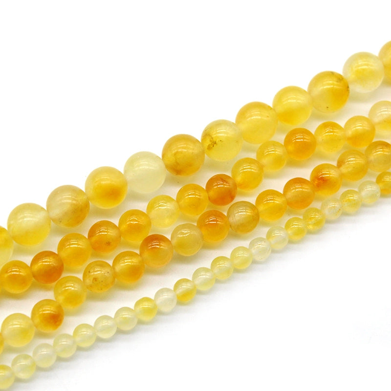 Floating yellow chalcedony DIY hand-woven crystal jade necklace accessories