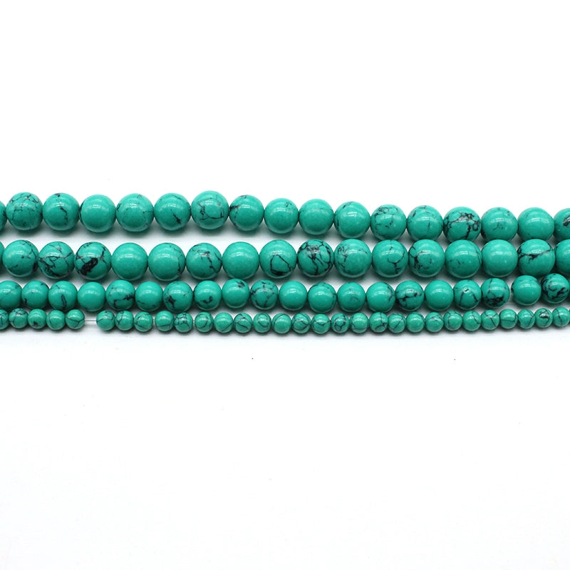 Synthetic turquoise loose beads round beads DIY hand-woven materials