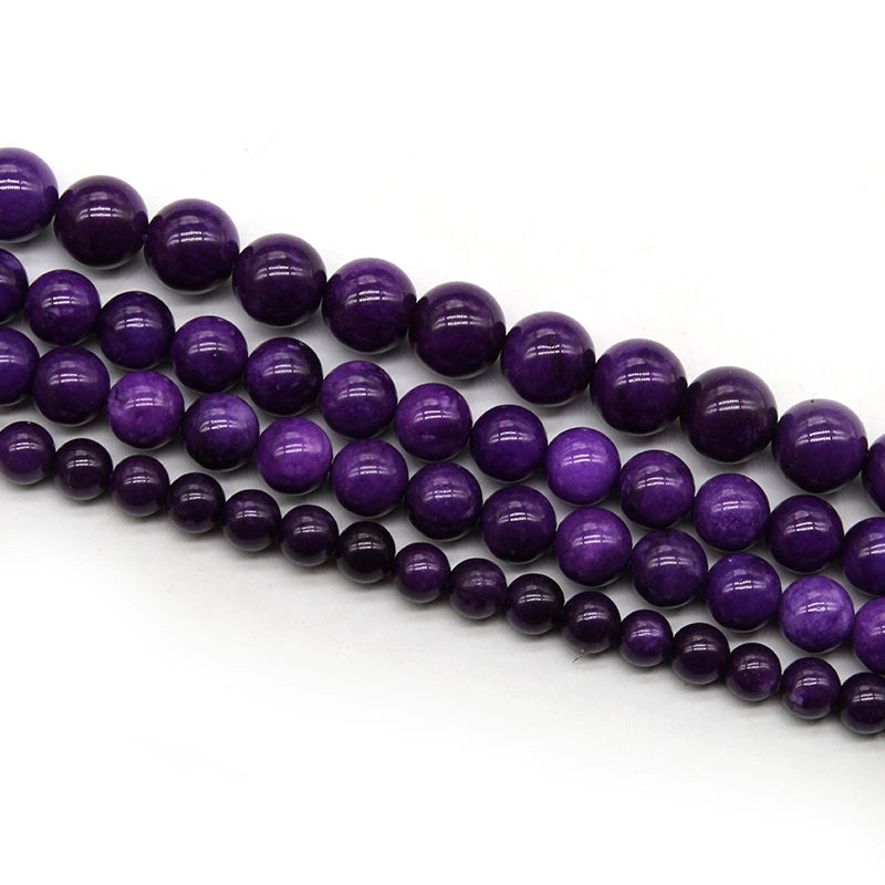 Purple dragon crystal round beads loose beads DIY hand-woven bracelet