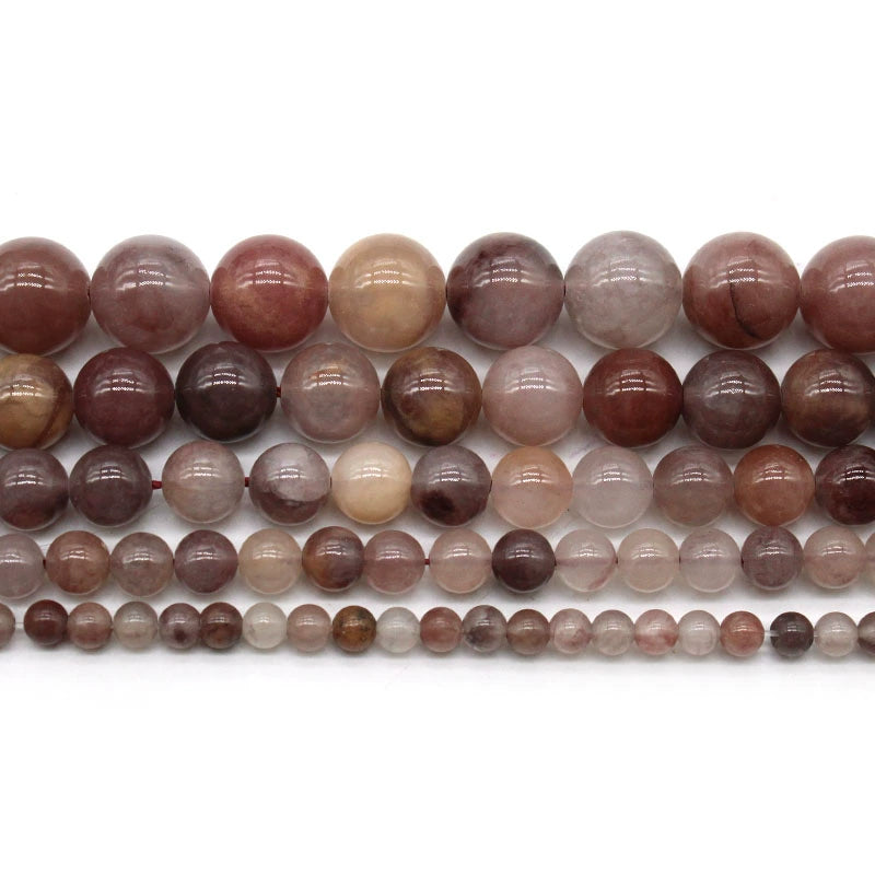 Natural stone purple berry crystal loose beads diy hand-woven materials