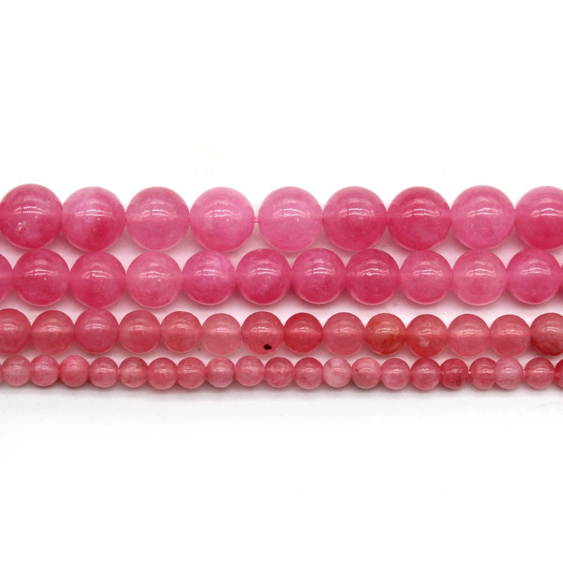 Peach pink chalcedony DIY handmade crystal braided bracelet