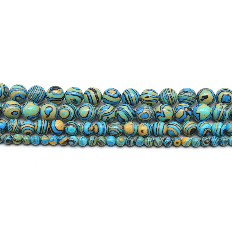 Synthetic flower peacock agate loose beads diy hand-woven material