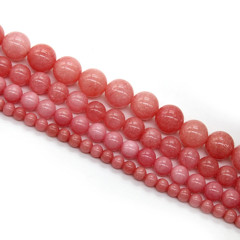 Red veined chalcedony semi-finished DIY handmade crystal beads