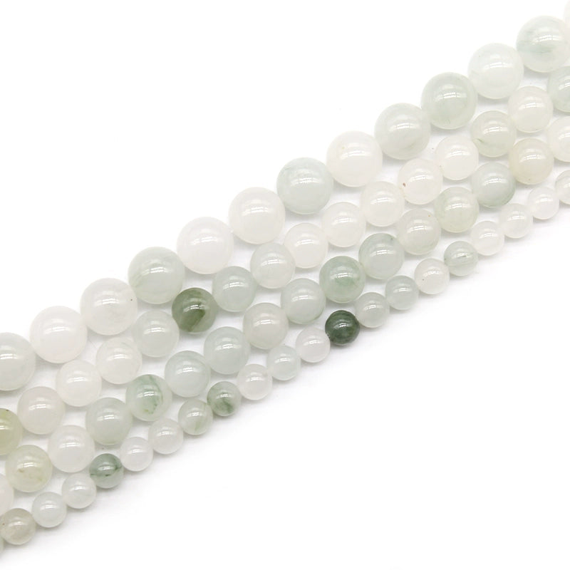 Natural stone Tianshan jade loose bead necklace semi-finished product
