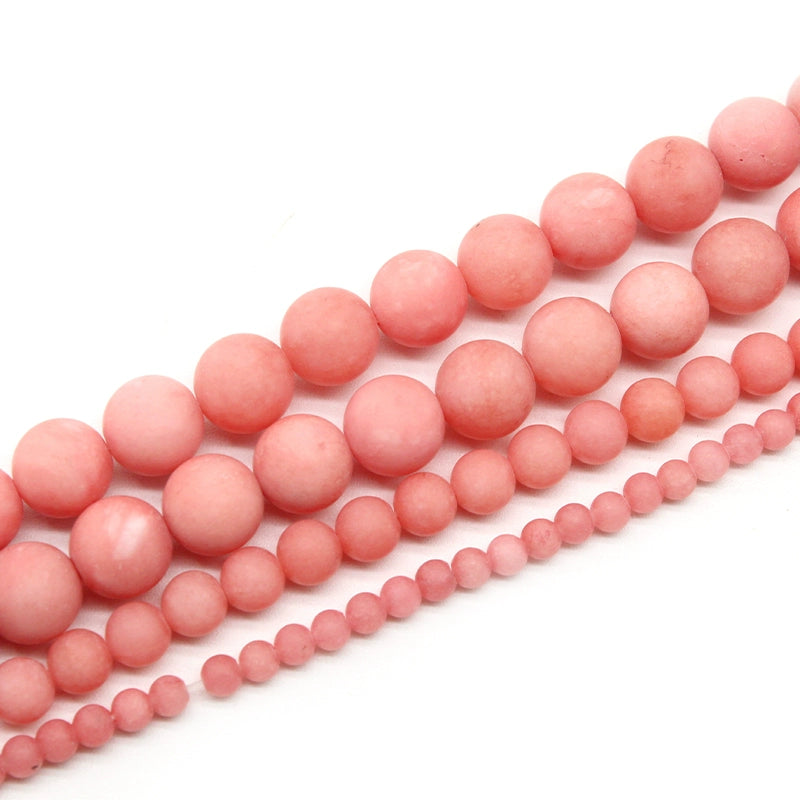 Frosted matte red chalcedony loose beads DIY hand-woven crystal agate