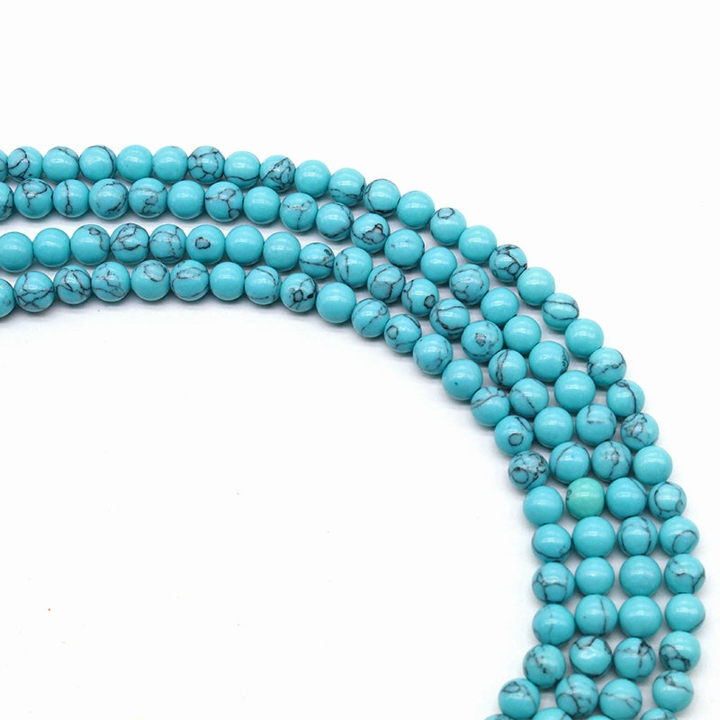 Synthetic light blue turquoise loose beads DIY hand-woven material