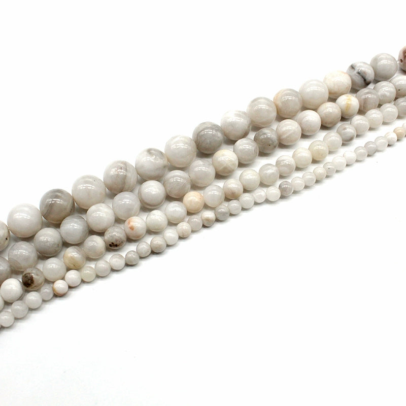 White crazy agate round beads semi-finished products jewelry accessories