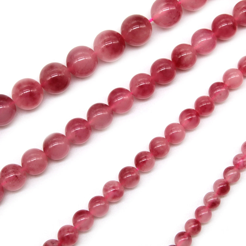 Red floating flower chalcedony DIY handmade crystal braided bracelet
