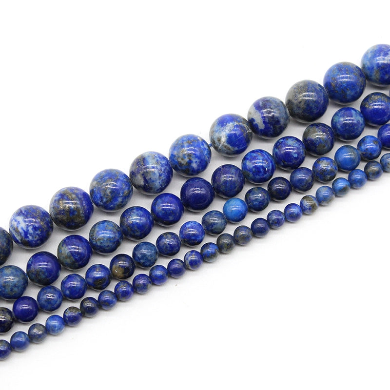 Natural lapis lazuli loose beads DIY hand-woven materials