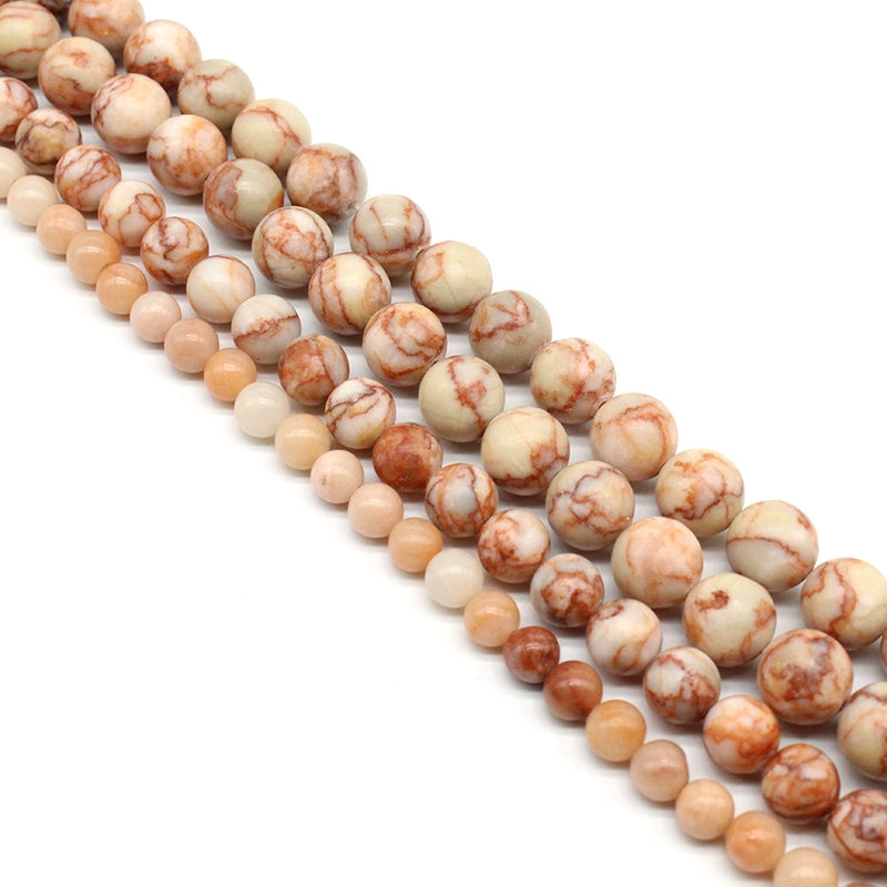 Red network stone loose beads diy hand-woven crystal material