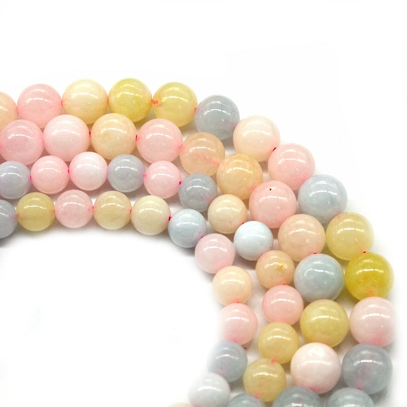 Morganite loose beads crystal agate DIY hand-woven materials