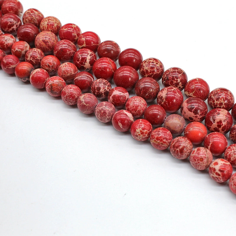 Red emperor stone loose beads DIY hand-woven material