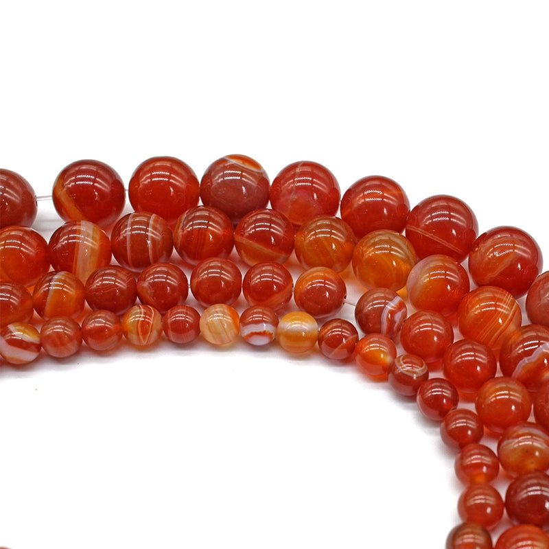 Line red agate loose beads crystal chalcedony agate accessories