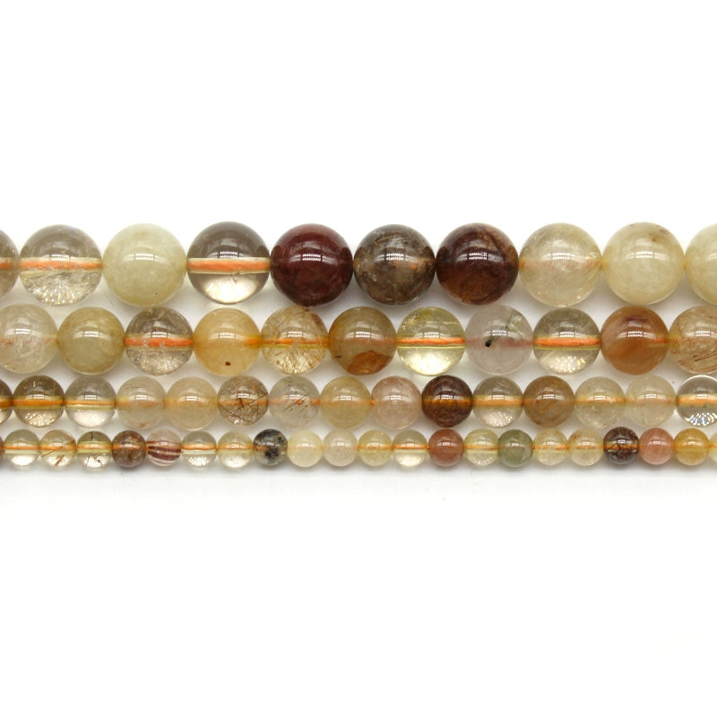 Natural stone color hair crystal gold wire crystal loose beads diy hand-woven bracelet