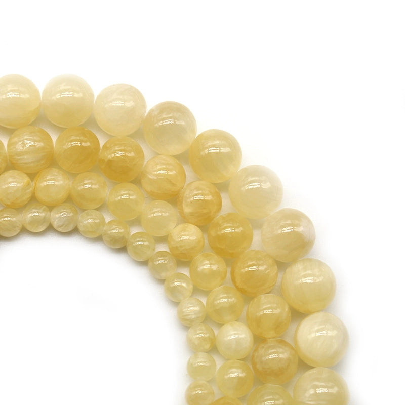 Cracked gold jade loose bead necklace semi-finished product