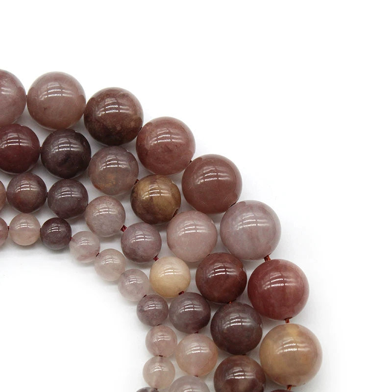Natural stone purple berry crystal loose beads diy hand-woven materials