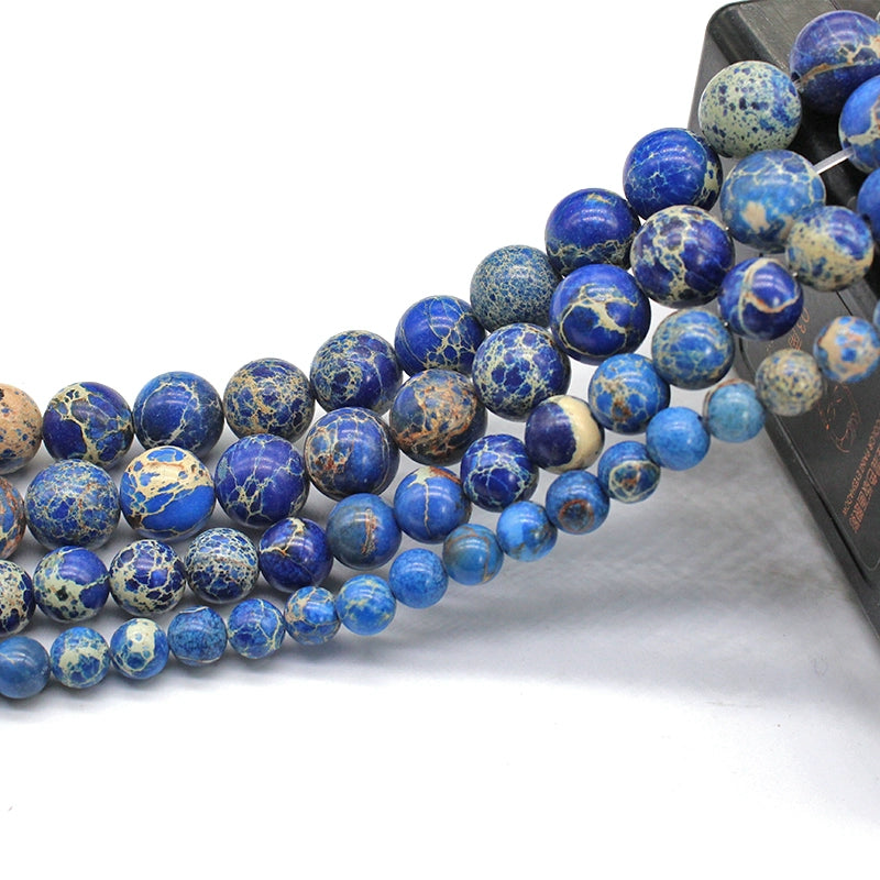 Sapphire emperor stone loose beads DIY hand-woven material