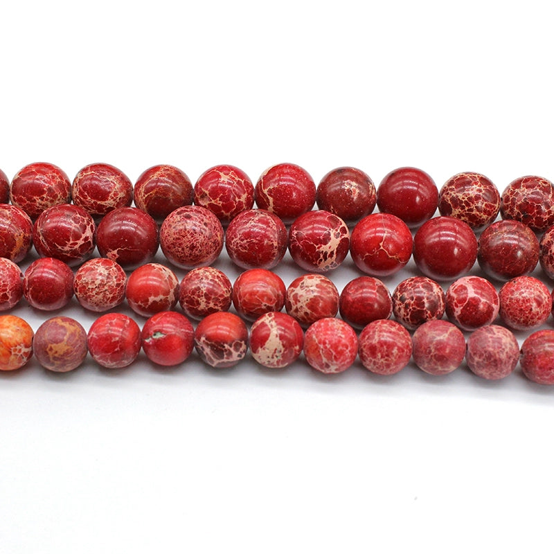 Red emperor stone loose beads DIY hand-woven material