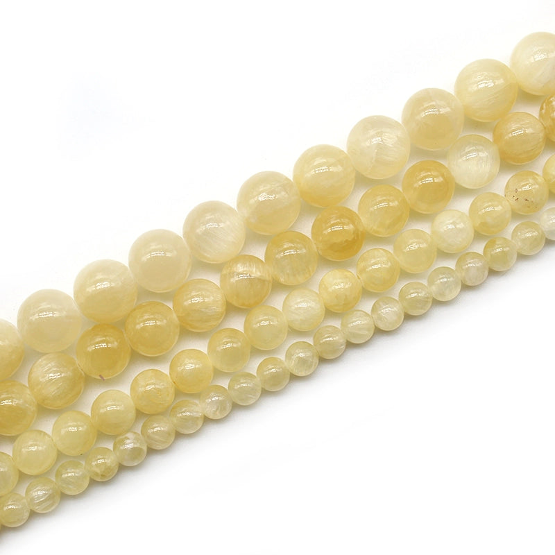 Cracked gold jade loose bead necklace semi-finished product