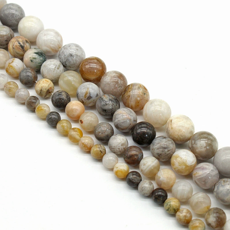 Bamboo leaf agate loose beads bracelet jewelr