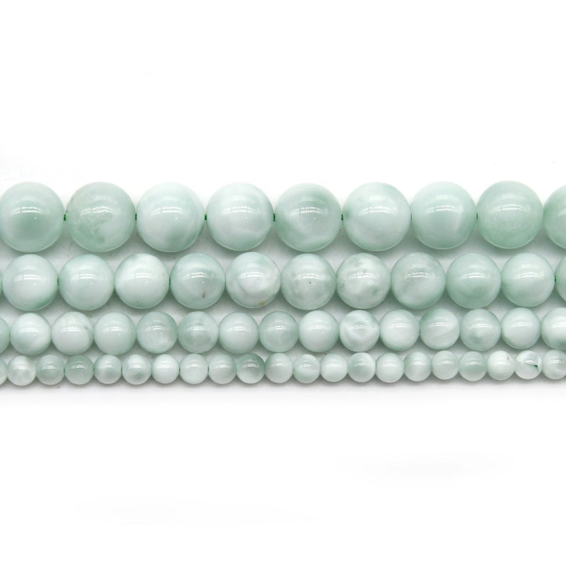 Green Angel Sea Stone Loose Beads Round Beads DIY Hand-woven Bracelet