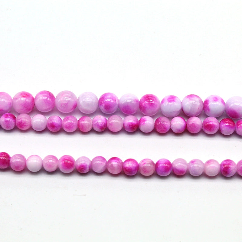 Purple red Persian jade round beads DIY hand-woven materials
