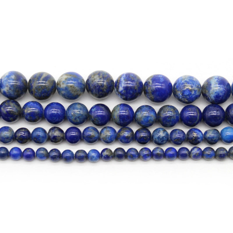 Natural lapis lazuli loose beads DIY hand-woven materials