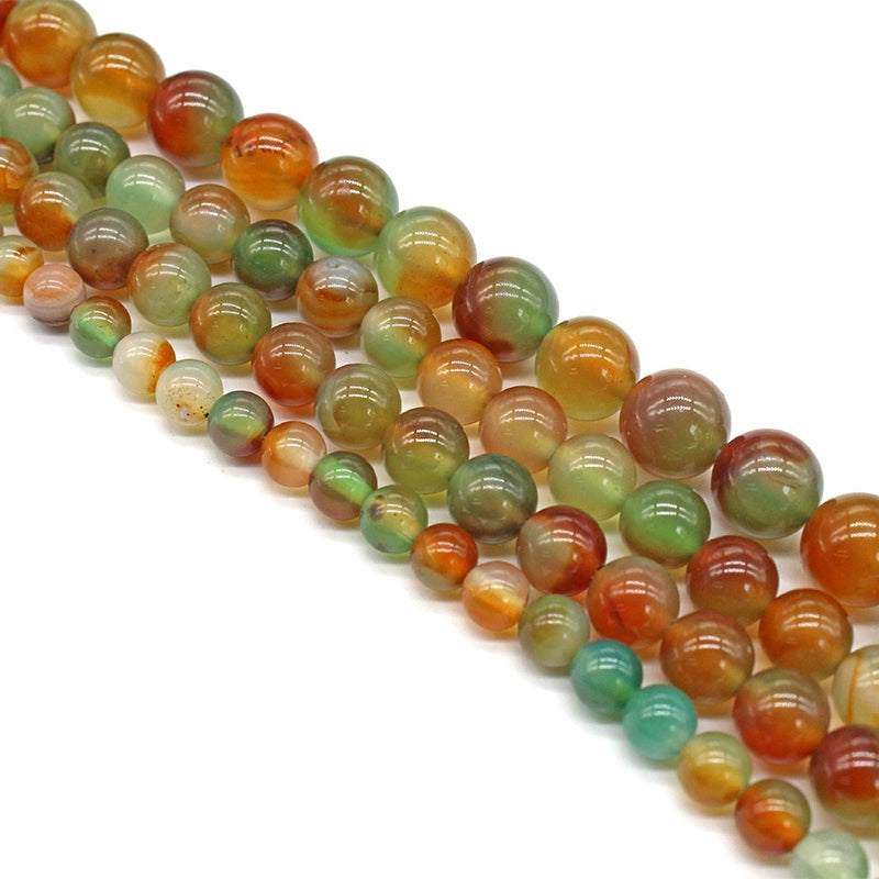 Peacock agate loose beads bracelet string jewelry