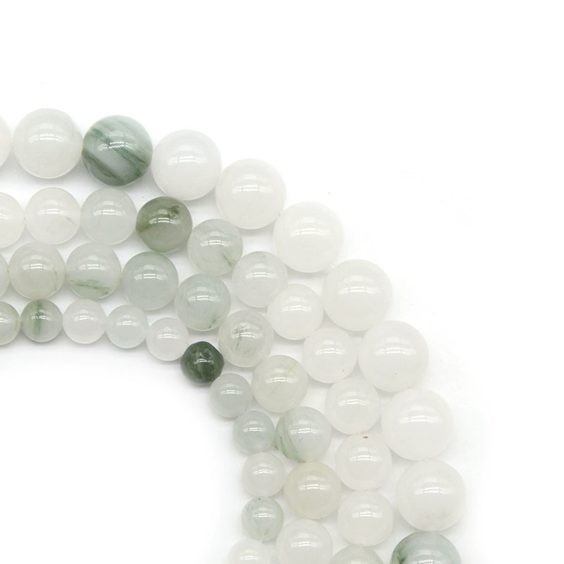 Natural stone Tianshan jade loose bead necklace semi-finished product