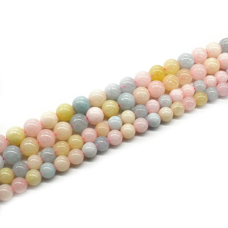 Morganite loose beads crystal agate DIY hand-woven materials