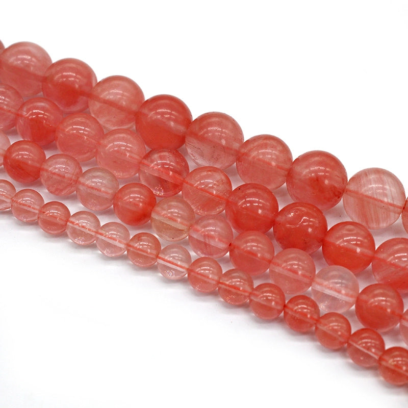 Watermelon red round bead DIY handmade bracelet