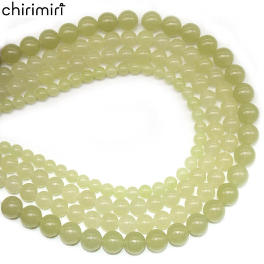 Optimized cyan chalcedony loose beads DIY hand-woven bracelet