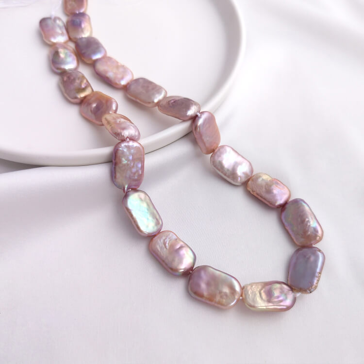 Natural freshwater pearl baroque rectangular block, special-shaped water drop scattered beads