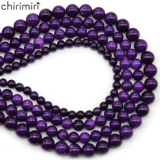 Purple dragon crystal round beads loose beads DIY hand-woven bracelet